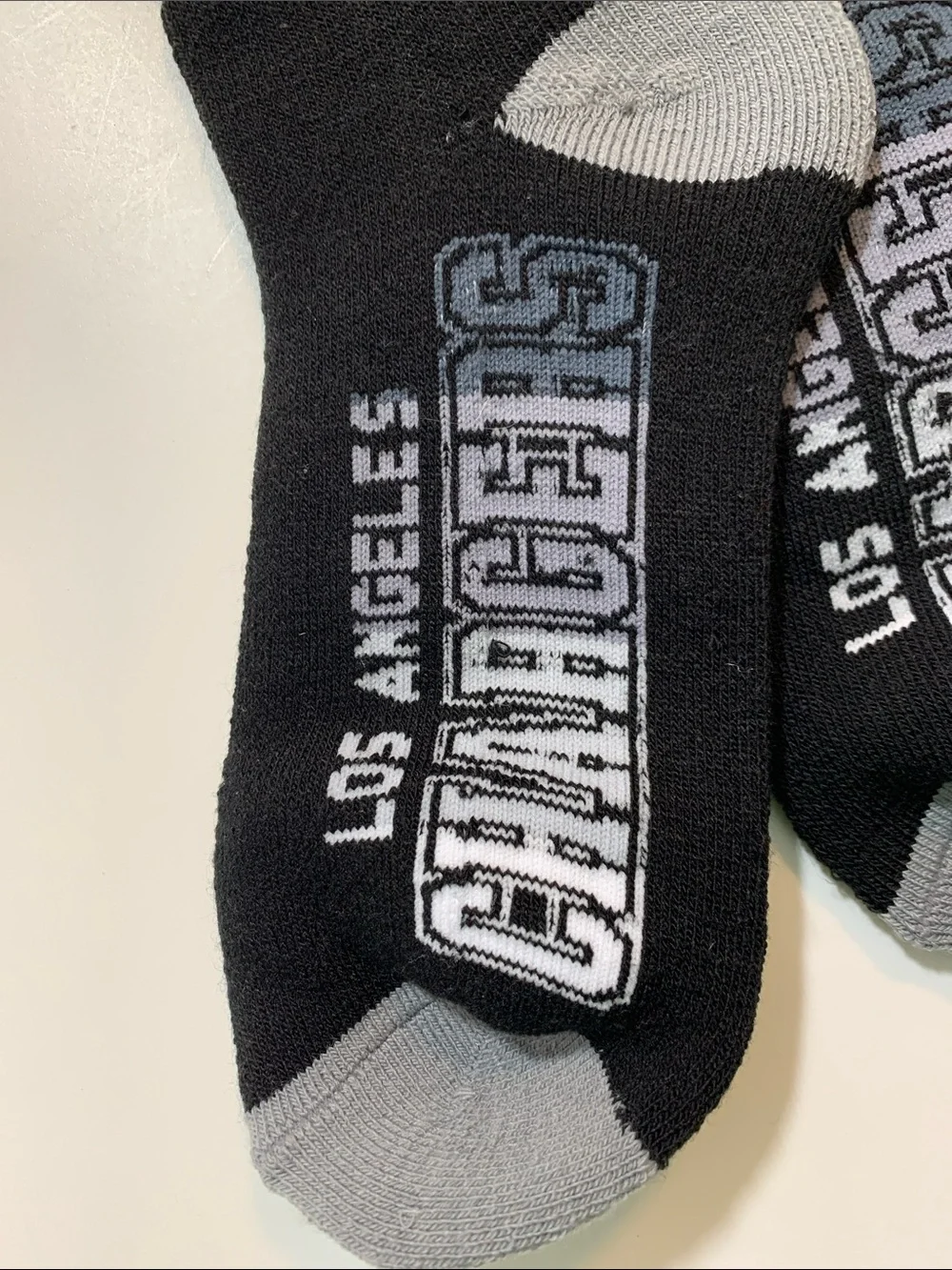 Los Angeles, Chargers Black & Gray Crew Socks